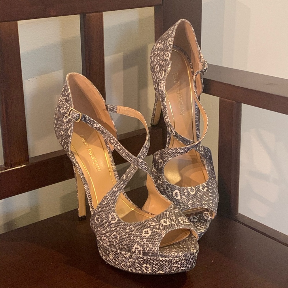 Enzo Angiolini Snakeskin Peeptoe